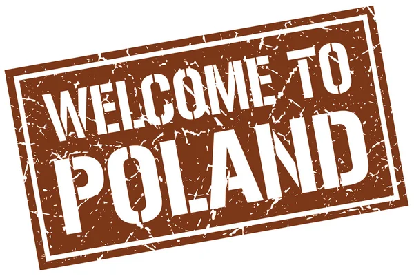 Welkom bij Polen stempel — Stockvector