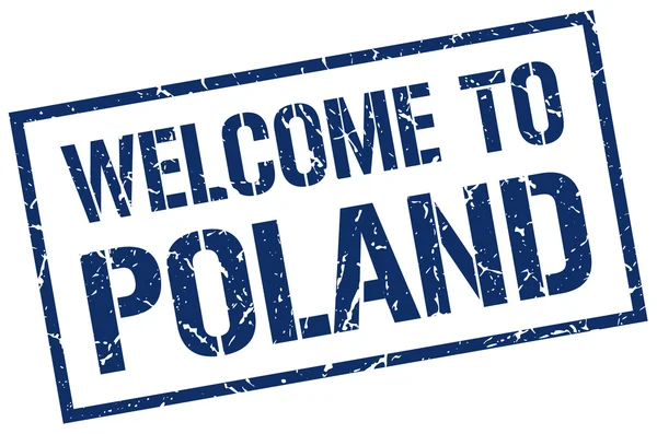 Bem-vindo ao selo da Polónia — Vetor de Stock