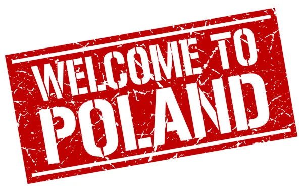 Welkom bij Polen stempel — Stockvector