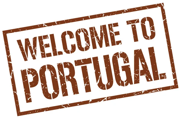 Benvenuto in Portogallo timbro — Vettoriale Stock