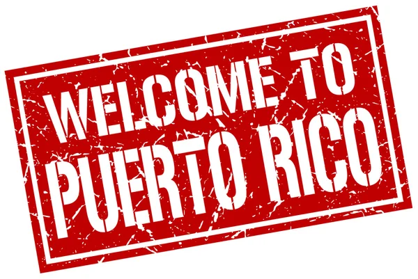 Bienvenido al sello de Puerto Rico — Vector de stock