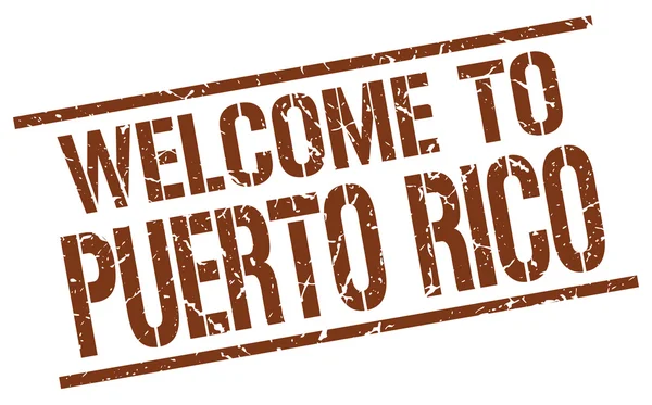 Bienvenido al sello de Puerto Rico — Vector de stock