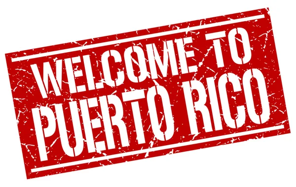 Bienvenido al sello de Puerto Rico — Vector de stock