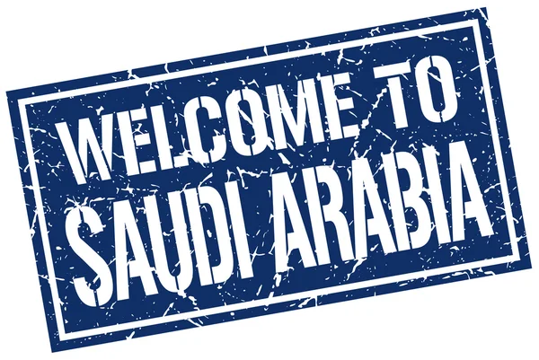 サウジアラビア スタンプへようこそ — ストックベクタ