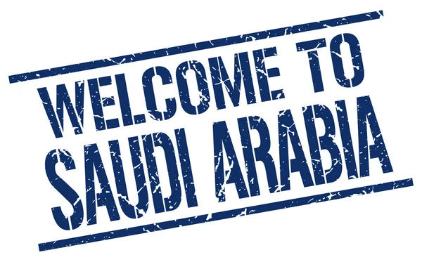 Welkom in Saoedi-Arabië stempel — Stockvector