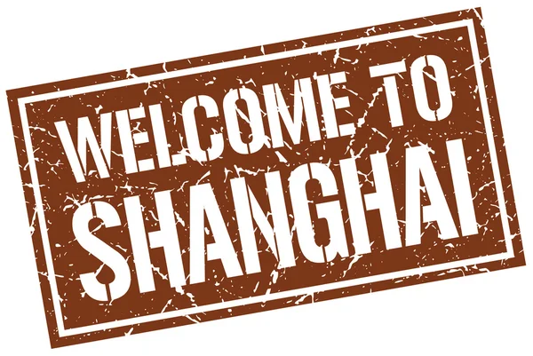 Welcome to Shanghai stamp — Stock Vector