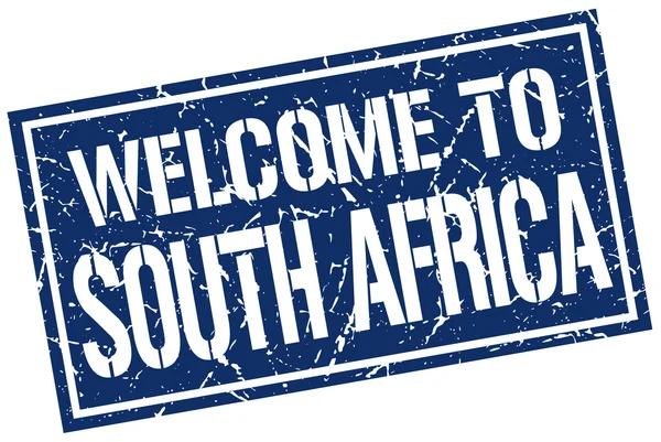 Benvenuto a francobollo Sud Africa — Vettoriale Stock