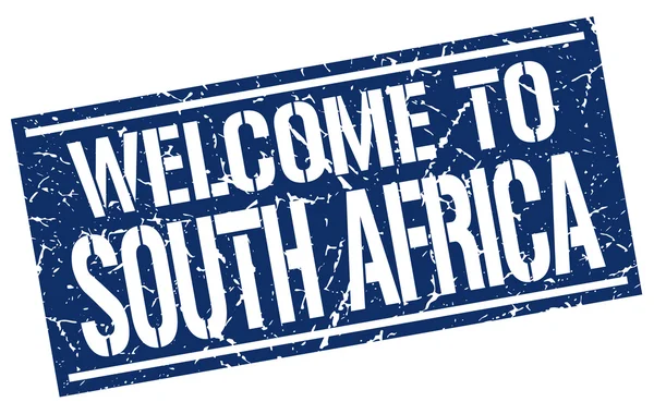 Benvenuto a francobollo Sud Africa — Vettoriale Stock