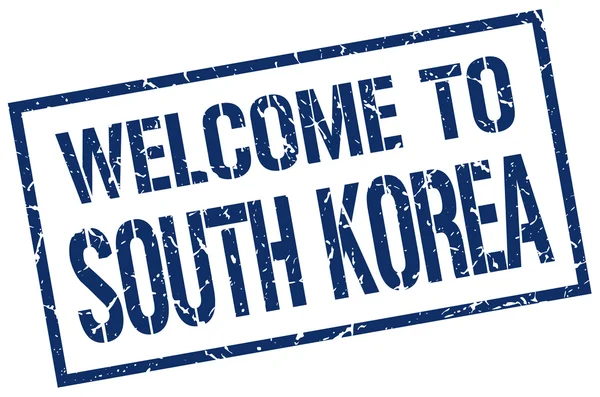 Bienvenue au timbre Corée du Sud — Image vectorielle