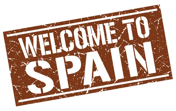 Bem-vindo ao selo Espanha — Vetor de Stock