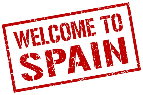 Bem-vindo ao selo Espanha — Vetor de Stock