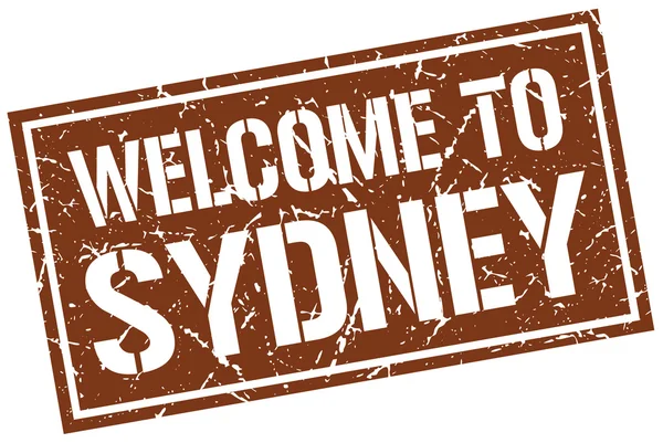 Bienvenido a Sydney Stamp — Archivo Imágenes Vectoriales