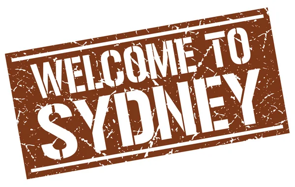 Bienvenido a Sydney Stamp — Vector de stock