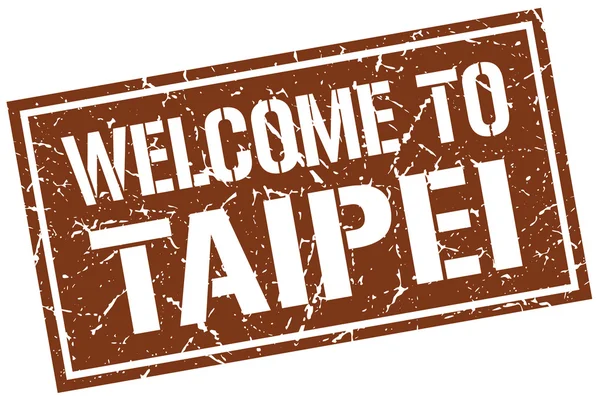 Welcome to Taipei stamp — Stock Vector