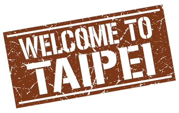 Welcome to Taipei stamp — Stock Vector