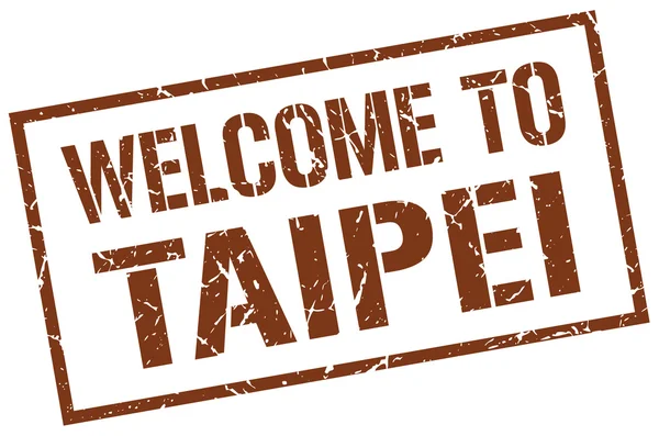 Welcome to Taipei stamp — Stock Vector