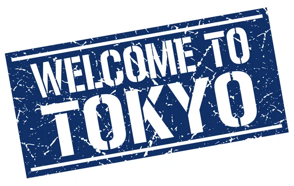 Benvenuto a Tokyo timbro — Vettoriale Stock
