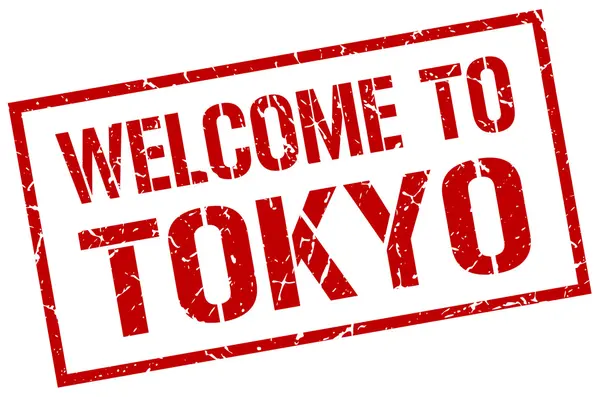 Benvenuto a Tokyo timbro — Vettoriale Stock