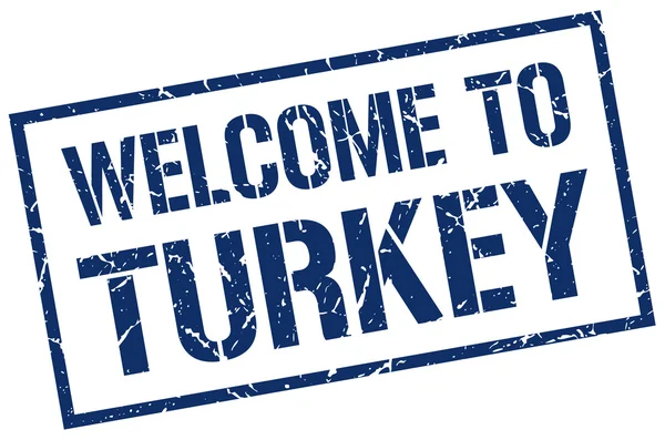 Welcome to Turkey stamp — Stock Vector