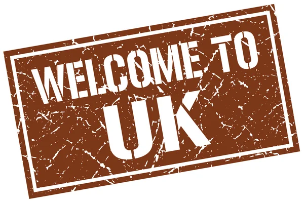 Welcome to uk stamp — Stock Vector