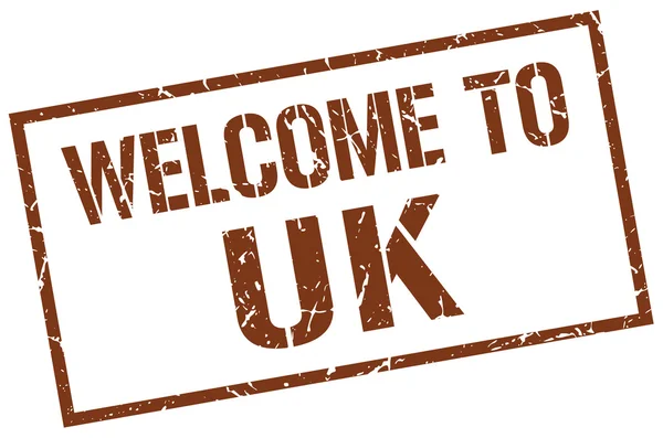 Welcome to uk stamp — Stock Vector