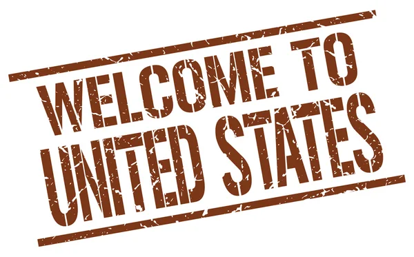 Bem-vindo ao selo dos Estados Unidos — Vetor de Stock