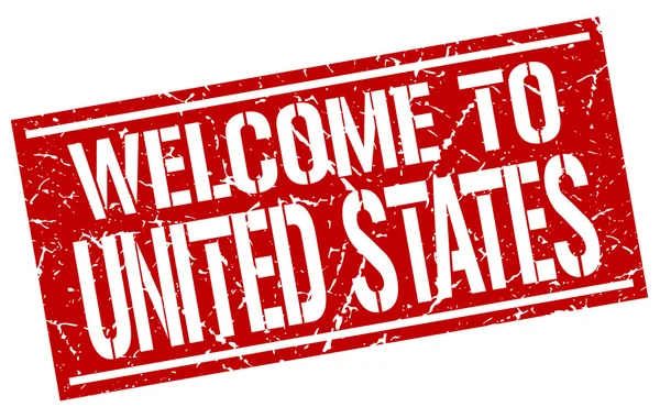 Bem-vindo ao selo dos Estados Unidos — Vetor de Stock