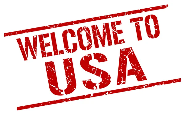 Bienvenido al sello de USA — Vector de stock