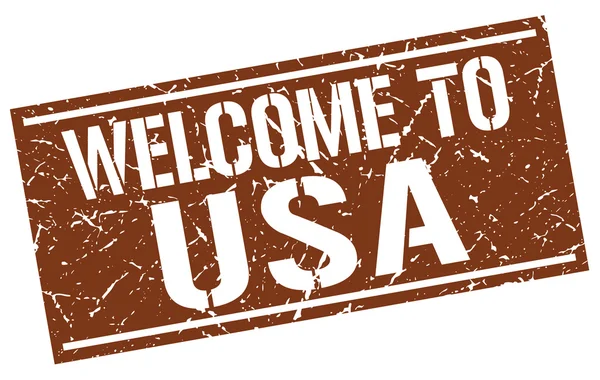 Bienvenido al sello de USA — Vector de stock