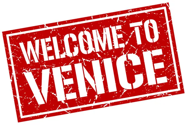 Welcome to Venice stamp — Stock Vector