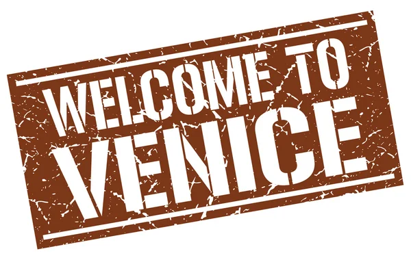 Welcome to Venice stamp — Stock Vector