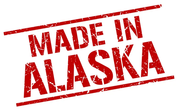 Gemaakt in alaska stempel — Stockvector