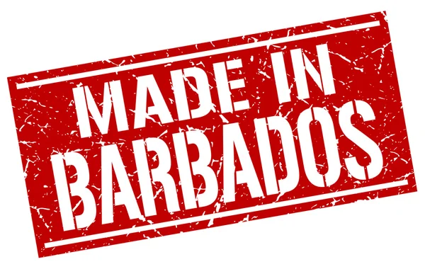 Feito em selo de Barbados — Vetor de Stock