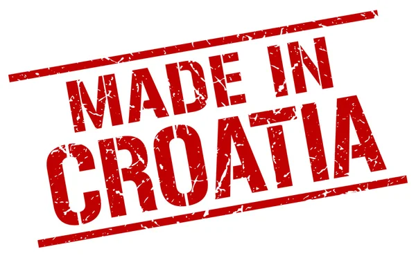 Realizzato in francobollo croazia — Vettoriale Stock