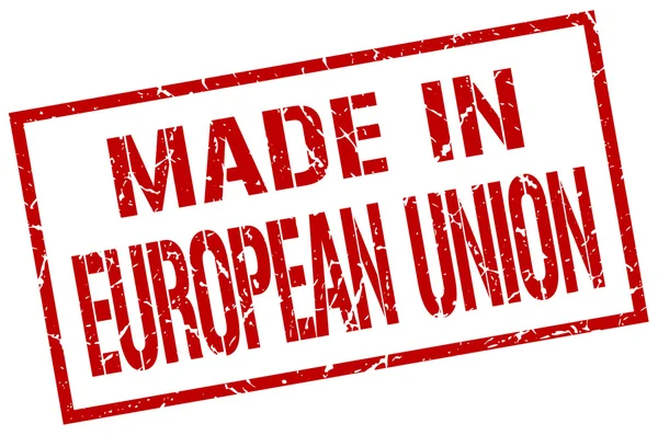 Feito em selo de união europeia —  Vetores de Stock