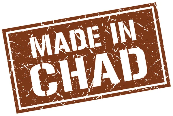 Fabriqué au Tchad timbre — Image vectorielle