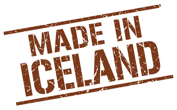 Fabriqué en timbre de iceland — Image vectorielle