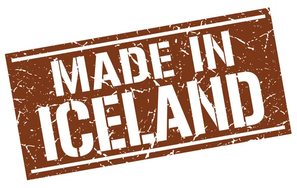 Fabriqué en timbre de iceland — Image vectorielle