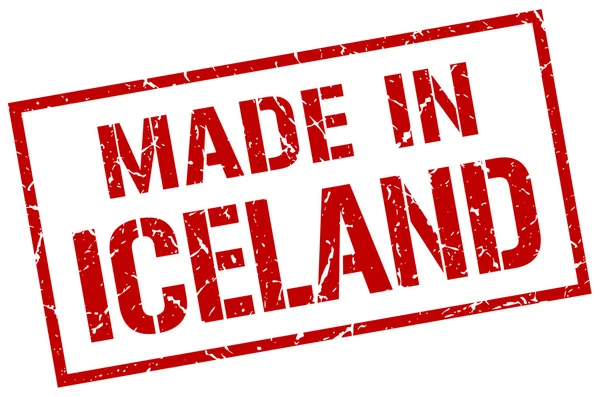 Hecho en iceland sello — Vector de stock