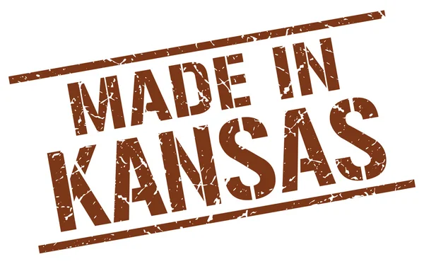Feito em selo de Kansas — Vetor de Stock