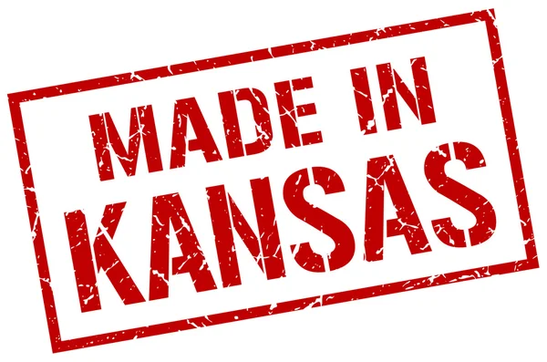 Feito em selo de Kansas — Vetor de Stock