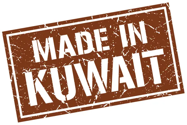 Fabriqué en timbre kuwait — Image vectorielle