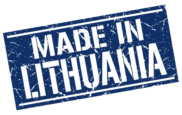 Fabriqué en timbre de lithuania — Image vectorielle