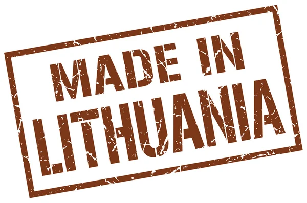 Feito em lithuania selo — Vetor de Stock