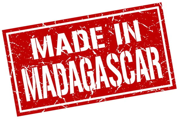 Fatto in Madagascar francobollo — Vettoriale Stock