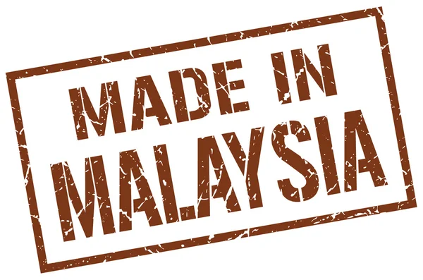 Feito em selo de malásia — Vetor de Stock