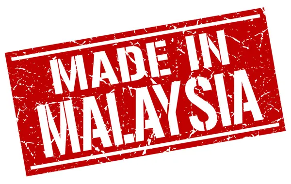 Feito em selo de malásia — Vetor de Stock