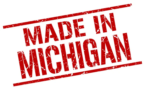 Fabriqué en timbre michigan — Image vectorielle