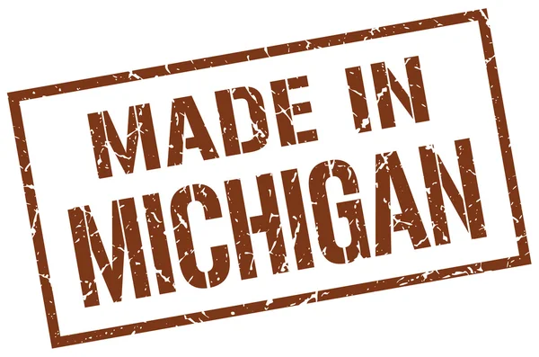 Fabriqué en timbre michigan — Image vectorielle