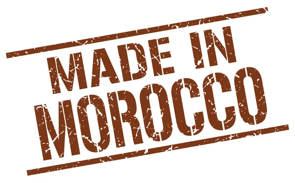 Fabricado en sello morocco — Vector de stock